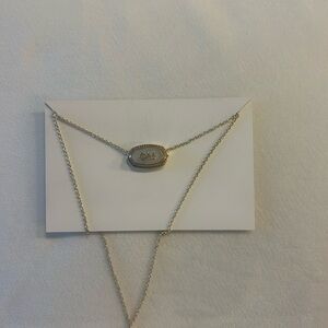 Kendra Scott PHI Mu Greek Sorority Elegant Gold Pendant Necklace OBO